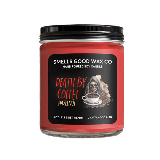 Death By Coffee (Hazelnut) 3.6 OZ  Soy Candle