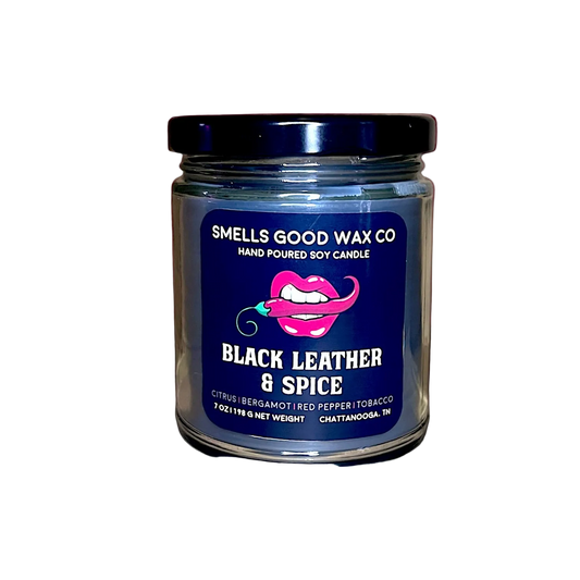 Black Leather and Spice Candle