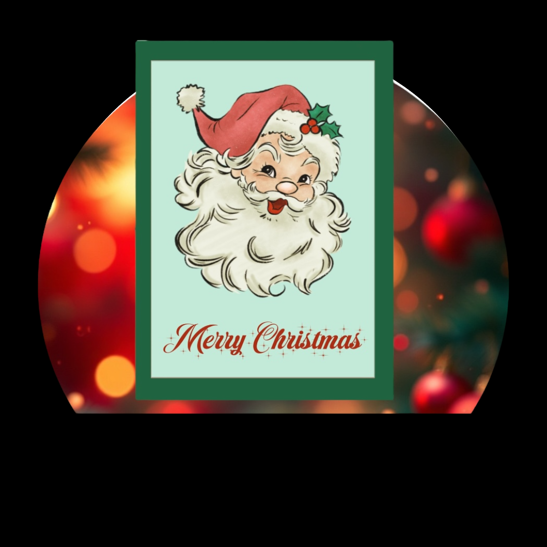 Santa Christmas Card 5x7 inch (Print from home)